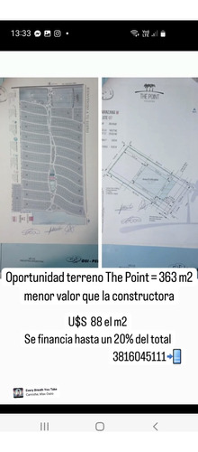 Terreno Country The Point Valor M2 U$s 88 - Menor Valor Cons