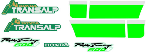 Calcos Para Honda Xl 600 V Transalp Kit Completo 1992 Verde