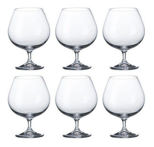 Copas Cogñac Cristal Bohemia Original 690ml Set X 6