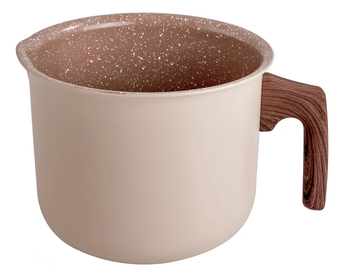 Caneca Para Fogao Inducao Leiteira Fervedor 1,8l Crema Cor Bege