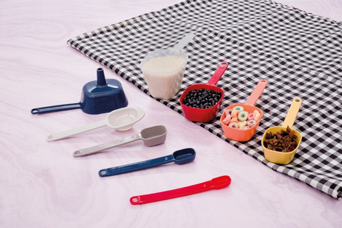 Imagem 5 de 6 de Kit Jogo Medidor Cozinha Colher Chá Café Sopa Funil 9 Pç