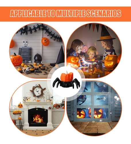 Portavelas De Araña Luces De Té De Halloween Luces De Araña