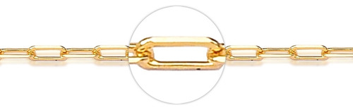 Corrente Masculina De Ouro 18k 4,8mm X 2mm 60cm 3,50 Gramas Cor Amarelo