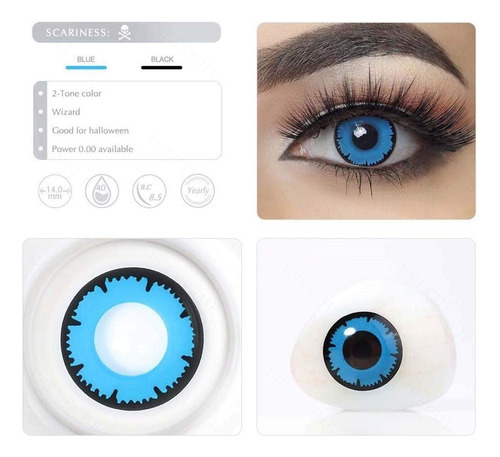 Lentes Contacto Halloween Disfraz Cosplay Terror Carnavales