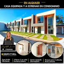 Comprar Casa Equipada A Estrenar En Alquiler Zona Urubo