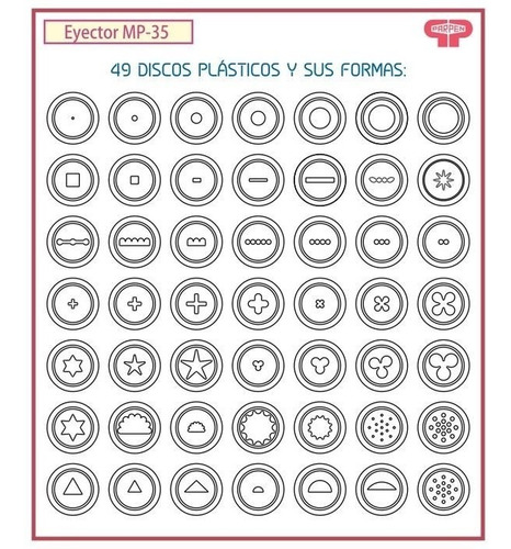 Imagen 5 de 9 de Eyector Mp35 Parpen Con 49 Discos Plásticos