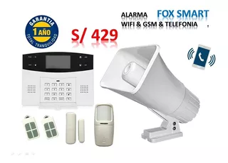 Alarma De Casa Fox Smart Con Wifi Gsm Telefonia