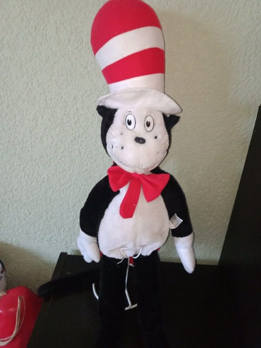 Peluche El Gato Ensombrerado Tipo Mochilita Dr Seuss 62 Cms