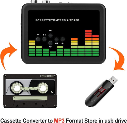 Conversor Mypin, Cassette A Mp3, Portátil, Con Audífonos