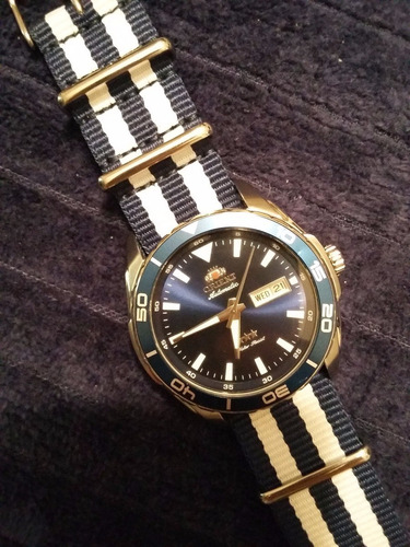 Relógio Orient Diver 100m - Pulseira Nato Original 469ss064