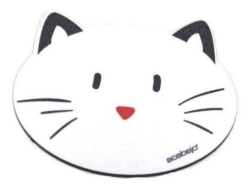 Posa Taza Plástico Gato Blanco Acabajo Deco