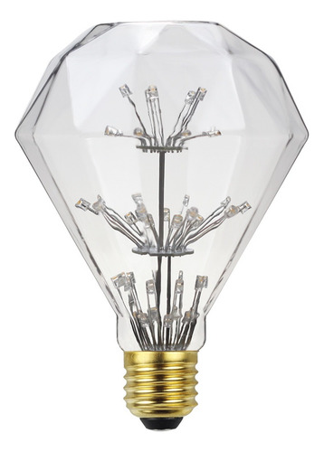 Bombilla Led Vintage Globe G95 Diamond Firework, Cálida, 3 W