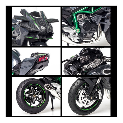 Kawasaki Ninja H2r Miniatura Metal Coche Adornos Coleccion