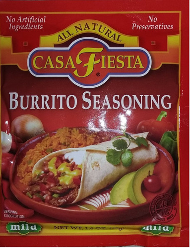 Sazonador De Burritos Casa Fiesta