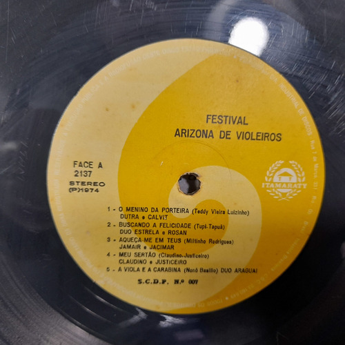 Imagem 5 de 6 de Vinil Lp Festival Arizona De Violeiros Bom Estado