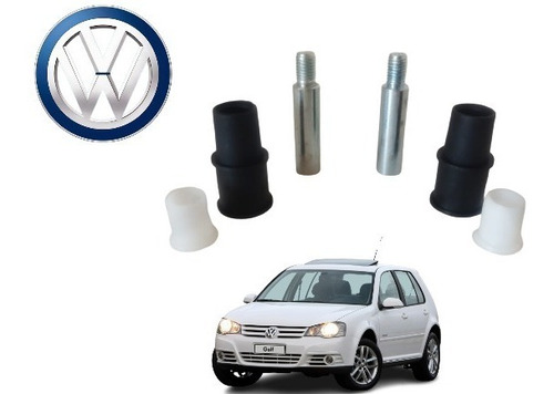 Imagem 3 de 10 de Par De Kit Pino Guia Bucha Pinça Freio Vw Golf Audi Audi A3