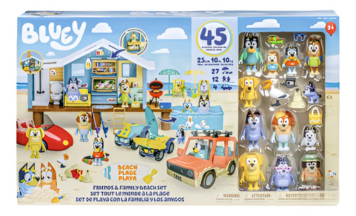 Set De Playa Con La Familia Y Los Amigos De Bluey
