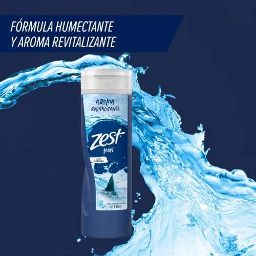 Jabon Líquido Corporal Men Sales Marinas 400ml Zest