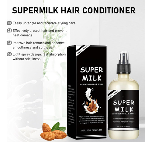Prebase Acondicionadora Supermilk Lush Para Todo Tipo De Cab