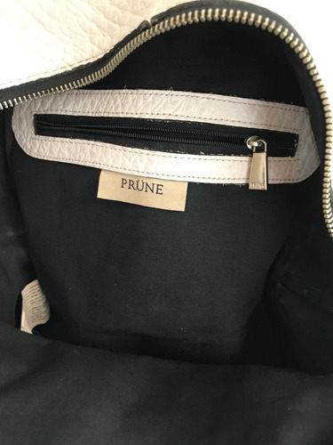 Mochila Prune! Cuero Vacuno Blanco! Tendencia!