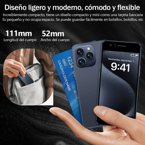 Teléfono Mini Sim Dual Android 10 3gb + 32gb Dual Cámara 8mp+5mp 2.95 Hd Smartphone 3500mah Wifi