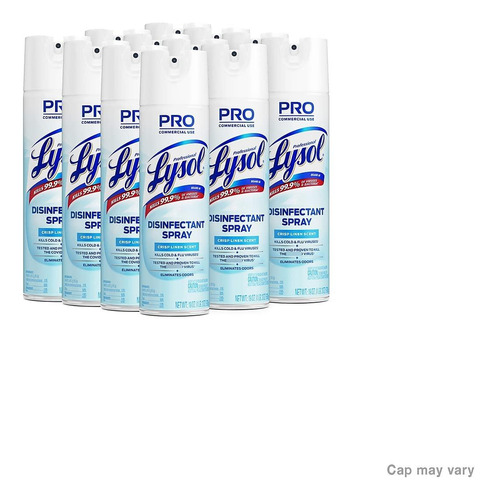 Desinfectante Aerosol Lysol Lino Crujiente 540 Ml 19 Oz