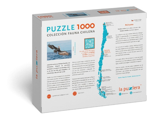 Imagen 3 de 4 de Puzzle 1.000 Piezas Animales: Pelicano Fauna Chilena