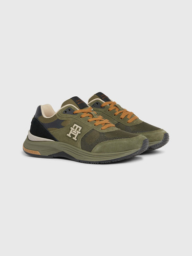 Tenis Th Modern Prep Verde De Piel De Hombre Tommy Hilfiger