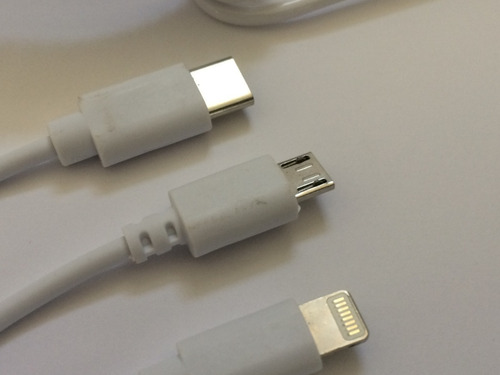 Imagem 6 de 6 de Cabo Carregador 3x1 Usb Micro Compatível Com iPhone /android