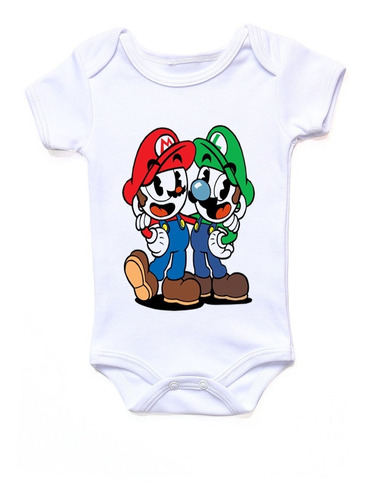 Pañalero Bebé Cuphead Mario Bros Luigi Nintendo Xbox Juego