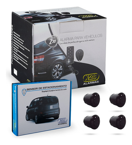 Alarma Auto X-28 Z30 Rh + Sensor De Estacionamiento Negro