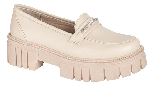 Mocasines Vestir Angie Tan K-4 Crema