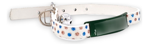 Combo Chapita Pasante + Collar Glamour Cat Blanco Pasacat