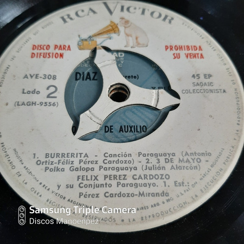 Simple Felix Perez Cardozo Conj Paraguayo Rca Victor C16