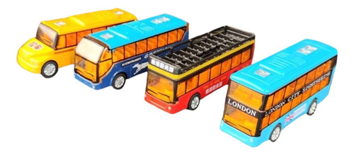 4 Uds., Escala 1:64, Simulación De Dos Pisos, Autobús De