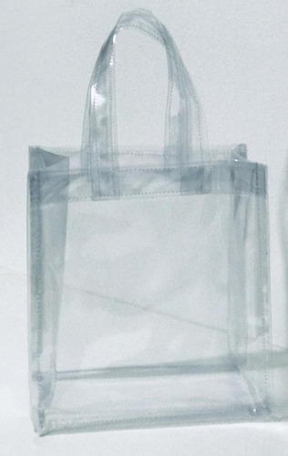 100 Sacola Transparente Bolsa Tote Personalizada - 22x20x10