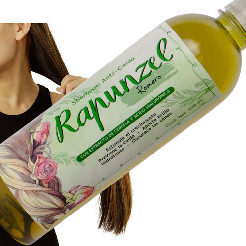 Kit Rapunzel 5 Pz Hidrata Colageno Anti Caida Caspa Natural