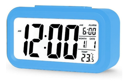 Reloj Despertador Digital Luz Lcd Temperatura Fecha 62115