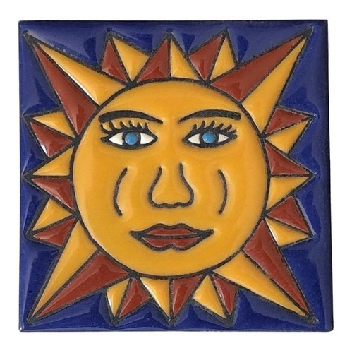 Azulejo Artesanal Tipo Talavera Relieve 90pz #acrn-26