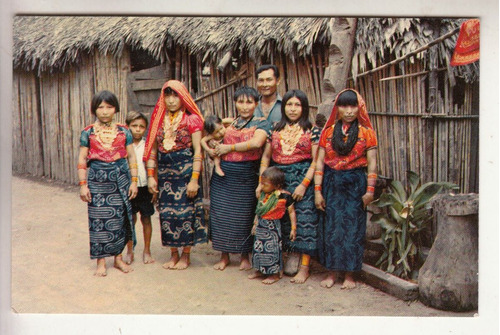 Panama Postal Etnica Fotografia Familia De Indios San Blas