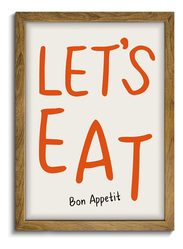 Let's Eat Prints - Arte De Pared Enmarcado Para Cocina, Impr