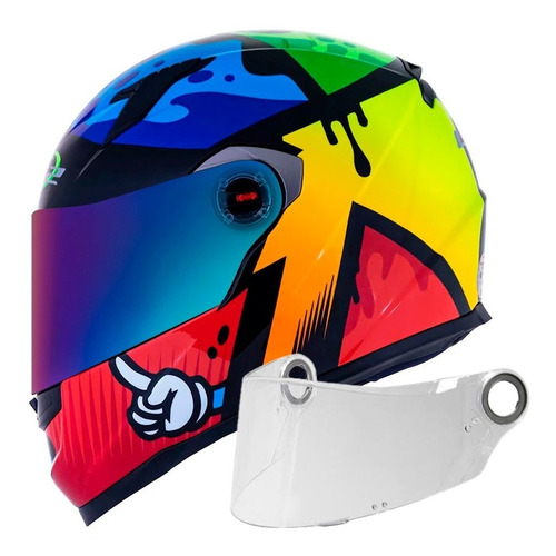 Capacete Ls2 Ff358 Masterpiece Vermelho + Viseira Espelhada