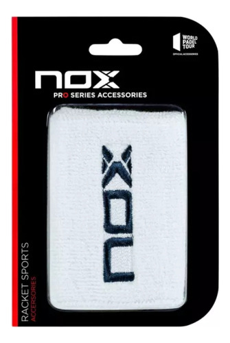 Muñequera Padel Nox Logo Blanco Mublam2ud