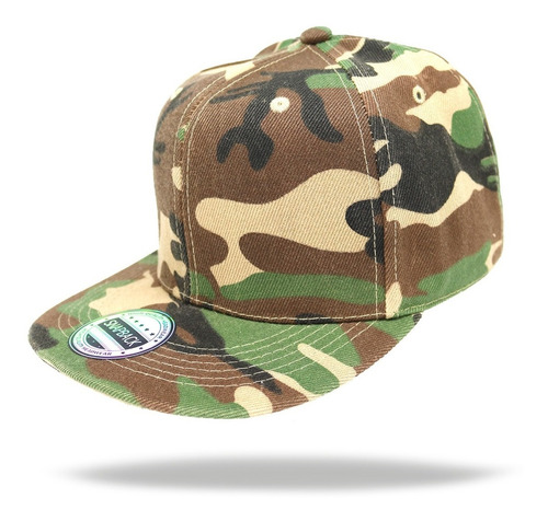 Gorra Visera Plana Acrilico Camuflada 