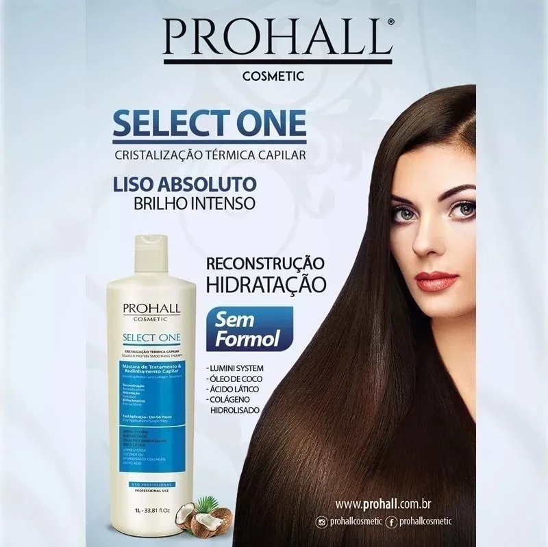 Progressiva Prohall Modo De Usar Prohall Escova Progressiva Select One Sem Formol 2x1000ml | Mercado Livre