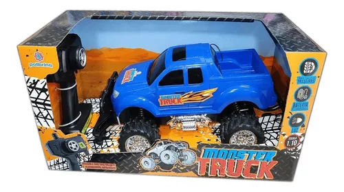 Monster Truck Pick-Up Prateada Gigante 4x4 Antiga Retrô + Controle Remoto, Produto Masculino Renda Usado 89999885