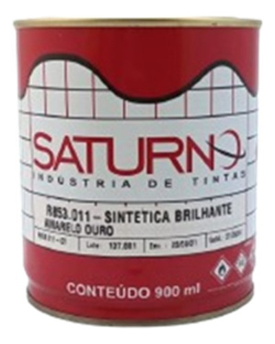 Tinta Sintetica Brilhante Amarelo Our 900ml Saturno R853.011