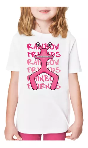 Camiseta Infantil Rainbow Friends Orange Boneco Laranja