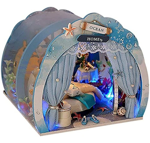 Wyd Doll House Mini Ocean Tunnel Diy Mini House Kit Manual M