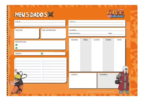 Caderno de Desenho Naruto 60 fls - SD Inovações